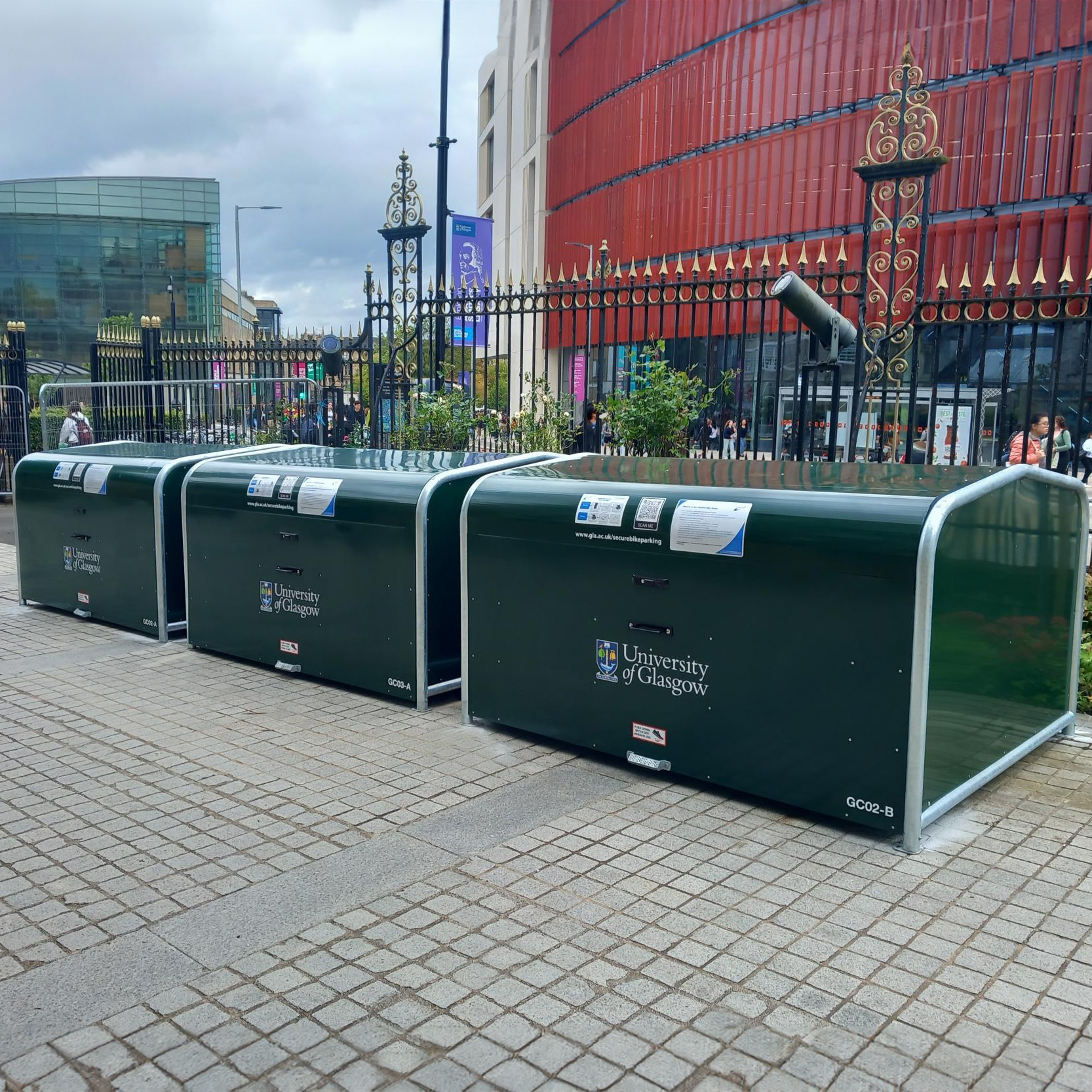 University of Glasgow Cycle Parking Bike Hangars